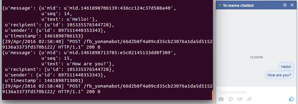 Facebook Receive Message